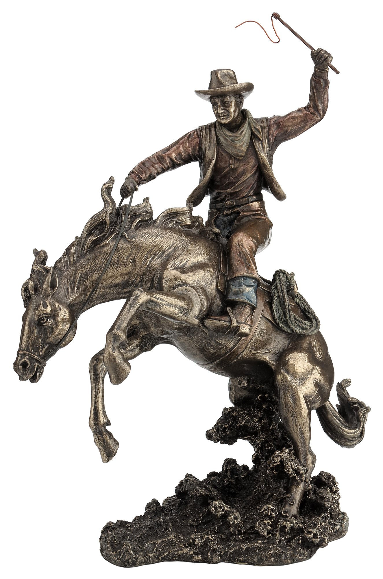 Amazon.com: Veronese Design Resin Statues Bronzed Rodeo Cowboy and